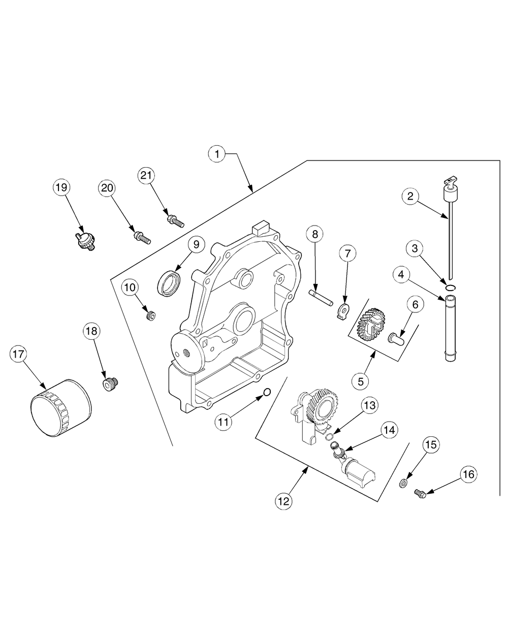 Oil Pan And Lubrication Mfg Date K016 And Before Diagram and Parts List for GT2550 K015-K018-14A2E7P710 Cub Cadet Lawn Tractor